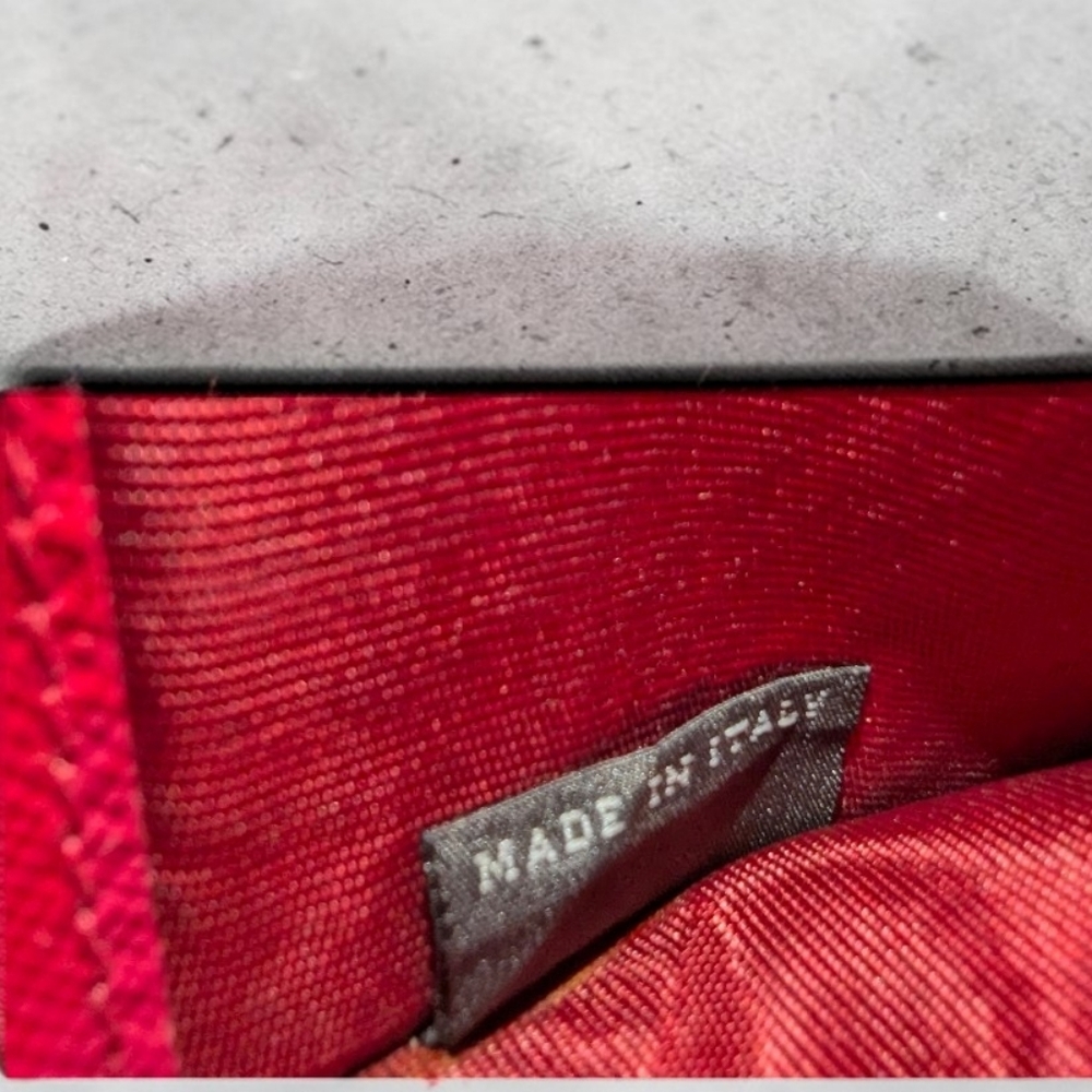 PRADA Milano Red Saffiano Leather Wallet - Picture 13 of 13